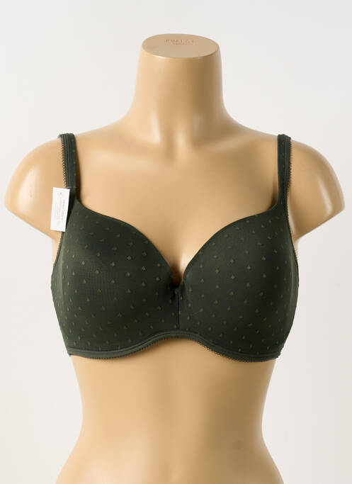 Soutien-gorge haut soutien-gorge moulé haut soutien-gorge moulé vert fonce GEMMA femme
