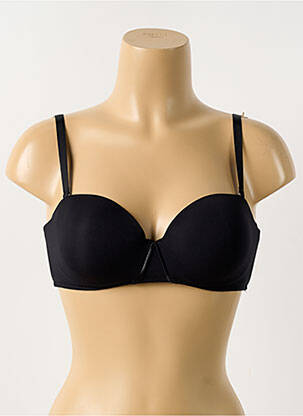 Soutien-gorge avec armature haut bandeau noir GEMMA femme
