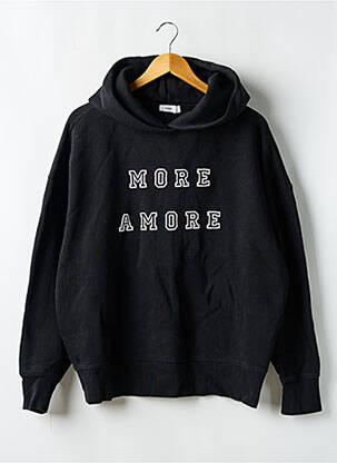 Sweat-shirt à capuche stretch manches longues noir CLOSED femme