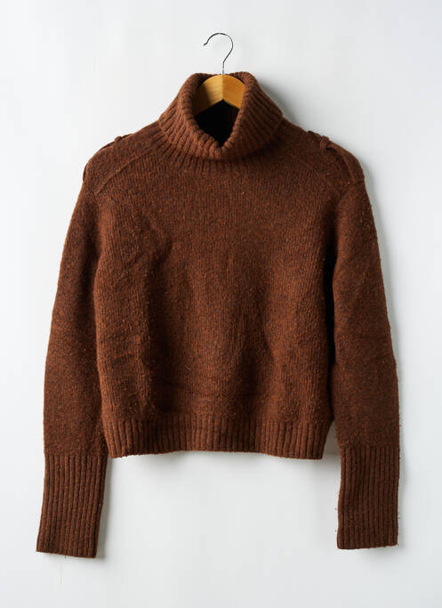 Pull col roulé marron H&M pour femme