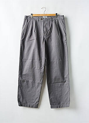 Pantalon chino tissage popeline taille haute gris WANF homme