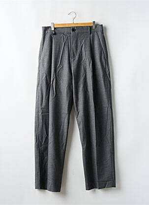 Pantalon droit tissage chiné taille haute gris IKKS homme