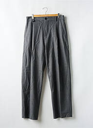 Pantalon droit tissage chiné taille haute gris IKKS homme