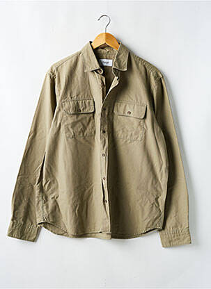 Chemise manches longues poches vert FIGARET homme