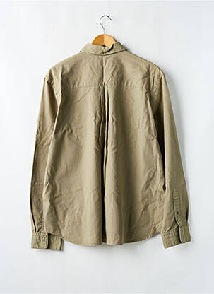 Chemise manches longues coupe droite vert FIGARET homme