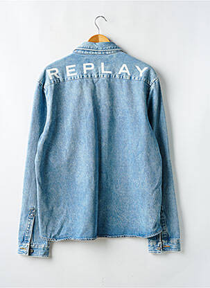 Veste casual fermeture boutonnée sur le devant bleu REPLAY homme