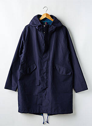 Imperméable coupe droite a capuche bleu PAUL SMITH homme
