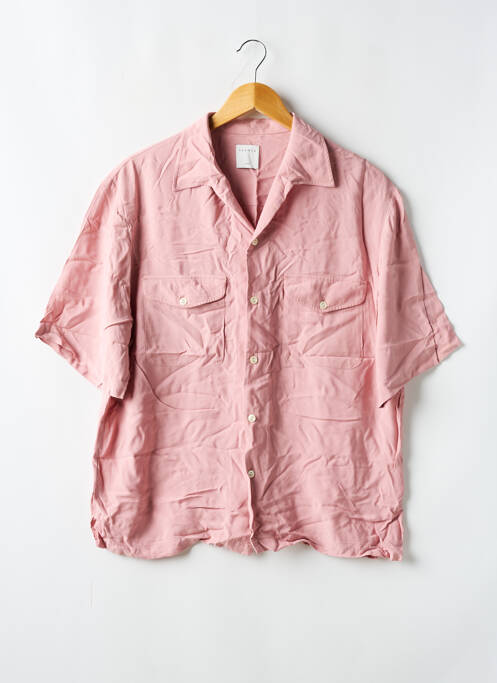 Chemise manches courtes rose SANDRO pour homme