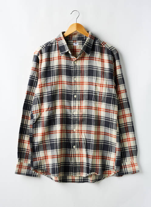 Chemise manches longues bleu UNIQLO pour homme