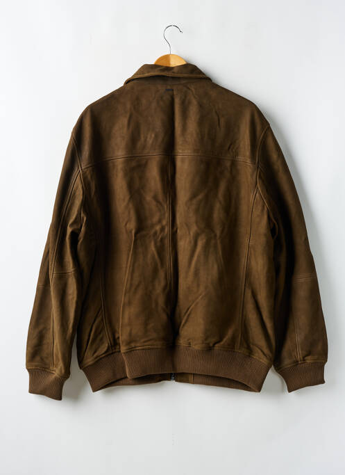 Veste en cuir marron IKKS pour homme