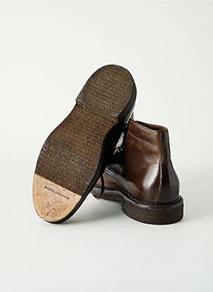 Bottines/boots matière lisse talon bas marron OFFICINE CREATIVE homme