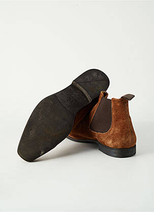 Bottines/boots bout carré talon bas marron PAUL SMITH homme