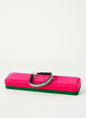 Bracelet matériaux argent noir VAN DEN ABEELE femme
