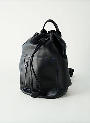 Sac à dos effet matière satinée noir LE TANNEUR unisexe