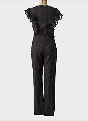 Combi-pantalon fermeture zippée au dos manches courtes noir JULIE GUERLANDE femme