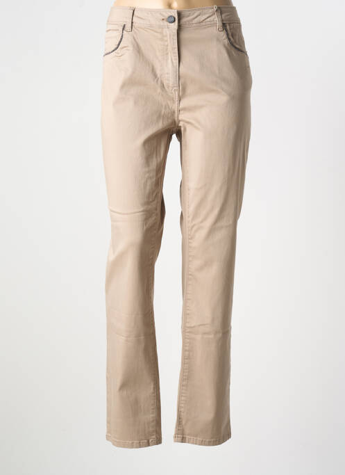 Jeans coupe slim marron DIANE LAURY pour femme