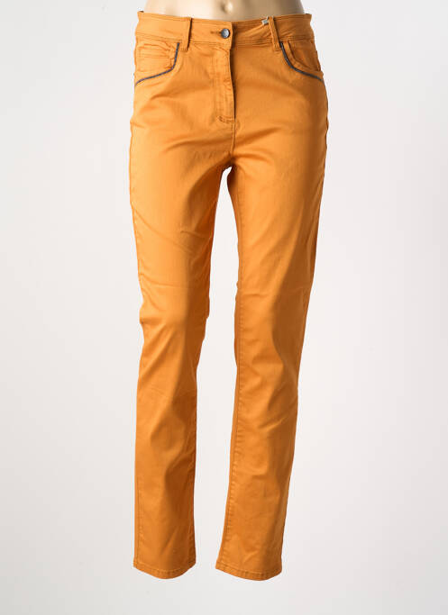 Jeans coupe slim orange DIANE LAURY pour femme