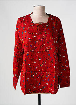Blouse tissage popeline manches longues orange LA FIANCEE DU MEKONG femme