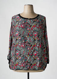 Blouse imprimé fleurs manches longues noir MISS BY CAPTAIN TORTUE femme