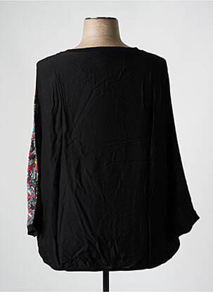 Blouse imprimé fleurs manches longues noir MISS BY CAPTAIN TORTUE femme