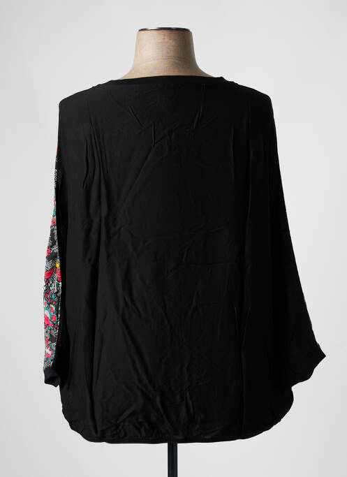 Blouse imprimé fleurs manches longues noir MISS BY CAPTAIN TORTUE femme