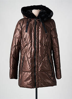 Doudoune poches a capuche marron DIANE LAURY femme