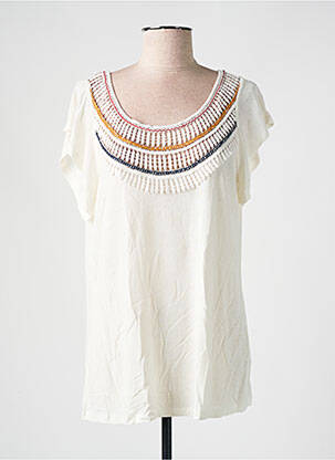 Top coupe fluide manches courtes blanc DIANE LAURY femme