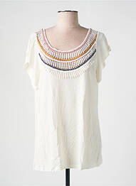 Top coupe fluide manches courtes blanc DIANE LAURY femme