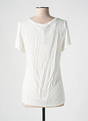 T-shirt sérigraphie floquée manches courtes blanc JULIE GUERLANDE femme