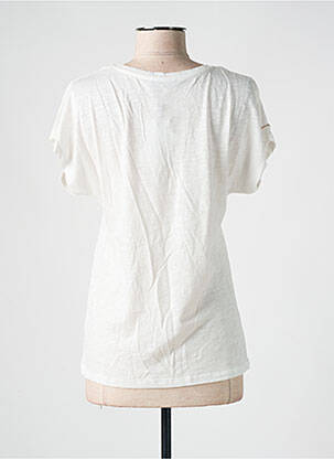 T-shirt col v manches courtes blanc JULIE GUERLANDE femme