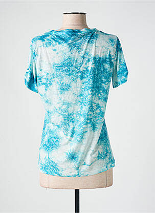 T-shirt col v manches courtes bleu JULIE GUERLANDE femme