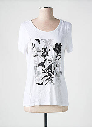 T-shirt coupe cintrée manches courtes blanc JULIE GUERLANDE femme
