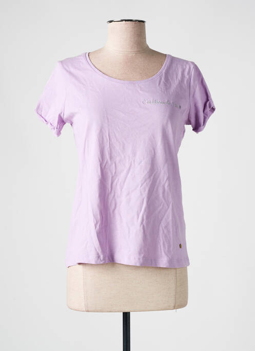 T-shirt violet C'EST BEAU LA VIE pour femme