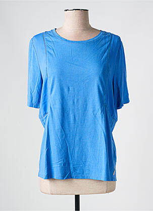 T-shirt stretch manches courtes bleu MAISON SCOTCH femme