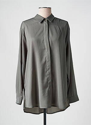 Chemisier coupe droite manches longues gris ANDAM femme