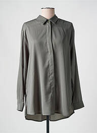 Chemisier coupe droite manches longues gris ANDAM femme