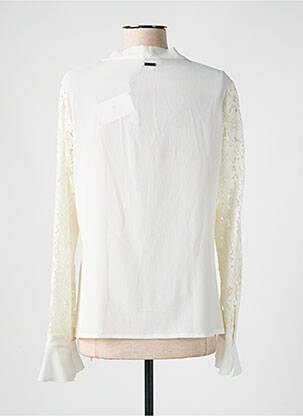 Blouse légère et transparente manches longues blanc DISMERO femme