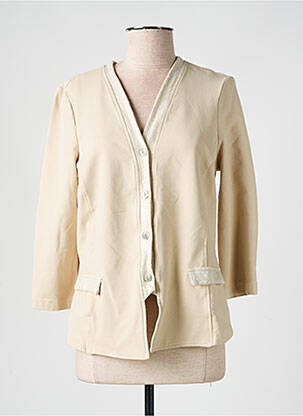 Veste casual coupe cintrée beige DISMERO femme