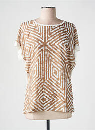 T-shirt imprimé fantaisie manches courtes blanc TONI femme