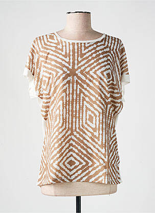T-shirt imprimé fantaisie manches courtes blanc TONI femme