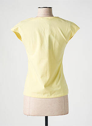 T-shirt col v manches courtes jaune ESCORPION femme