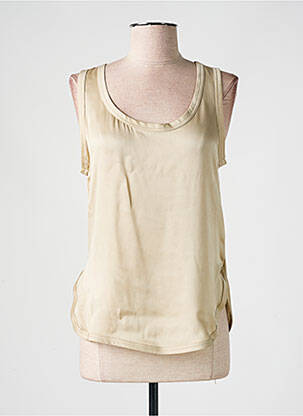 Débardeur coupe droite sans manche beige MAX MARA femme