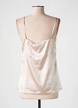 Top coupe cintrée sans manche beige LUISA CERANO femme