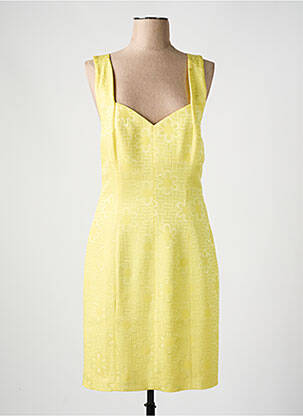 Robe mi-longue sans manche sans manche jaune ELECTRE femme