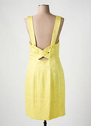 Robe mi-longue sans manche sans manche jaune ELECTRE femme
