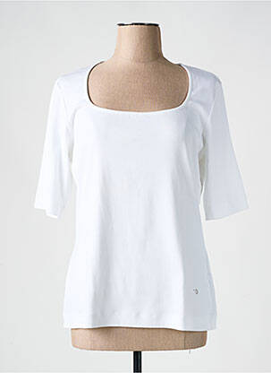 T-shirt stretch manches courtes blanc DISMERO femme