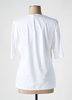 T-shirt stretch manches courtes blanc DISMERO femme