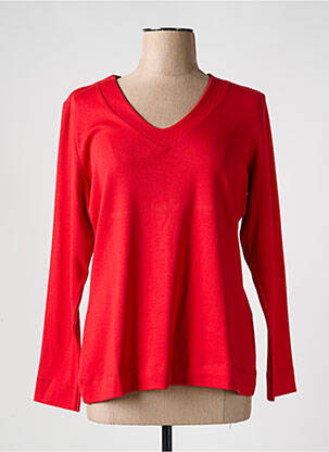 T-shirt manches longues manches longues rouge DISMERO femme