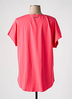 T-shirt coupe droite manches courtes rouge DISMERO femme
