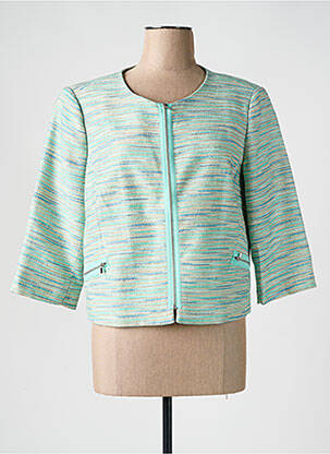 Veste casual col rond vert ANDAMIO femme